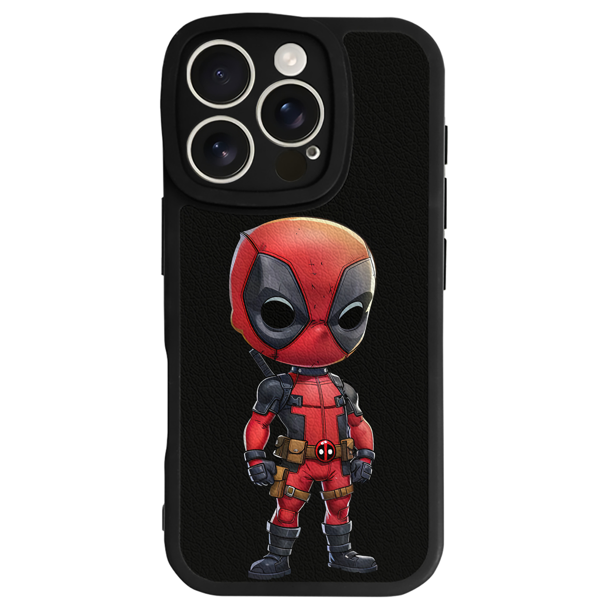 （画像用） Deadpool デッドプール 【iPhone 16シリーズ対応】シリコンスマホケース（レザー調） 材質：シリコン